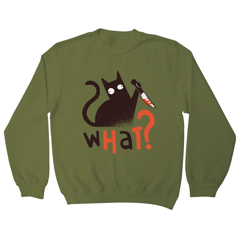 Murder cat funny scary sweatshirt - Graphic Gear