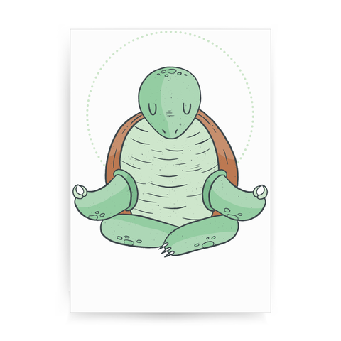 Yoga turtle funny print poster wall art decor - Graphic Gear
