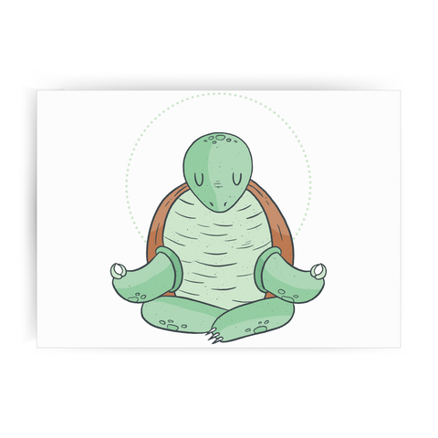 Yoga turtle funny print poster wall art decor - Graphic Gear