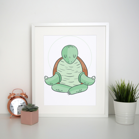 Yoga turtle funny print poster wall art decor - Graphic Gear