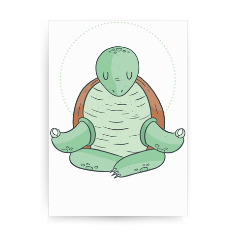 Yoga turtle funny print poster wall art decor - Graphic Gear