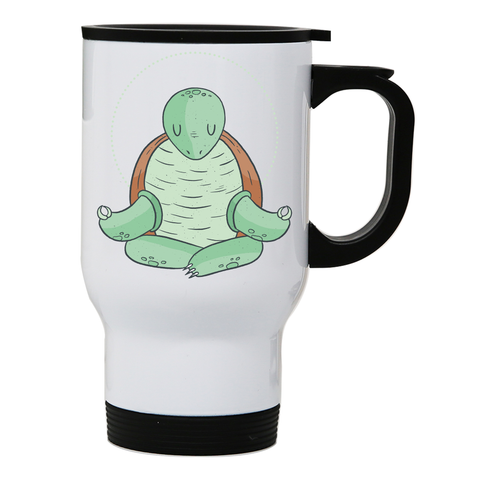 Yoga turtle funny stainless steel travel mug eco cup - Graphic Gear