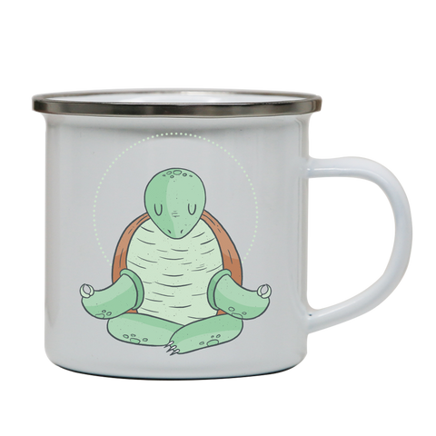 Yoga turtle funny enamel camping mug outdoor cup colors - Graphic Gear