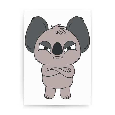 Angry koala print poster wall art decor - Graphic Gear