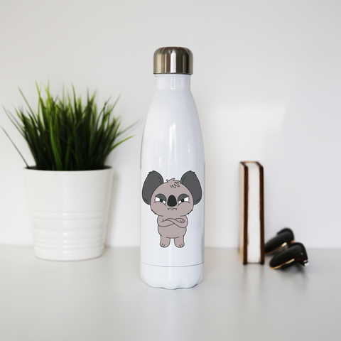 Angry koala water bottle stainless steel reusable - Graphic Gear