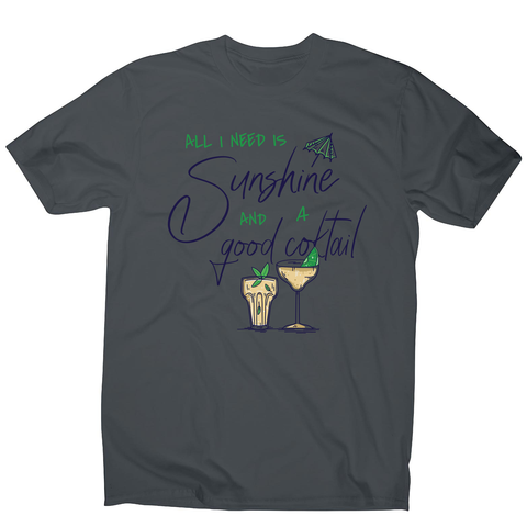 A good cocktail funny drinking men's t-shirt - Graphic Gear