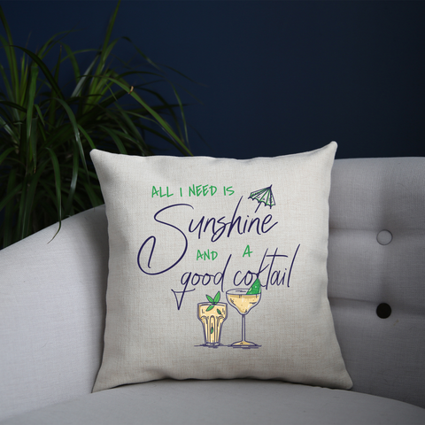 A good cocktail funny drinking cushion cover pillowcase linen home decor - Graphic Gear