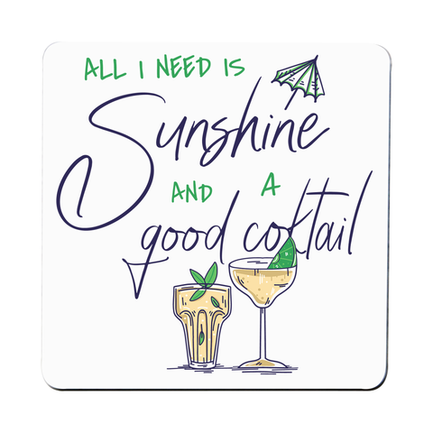 A good cocktail funny drinking coaster drink mat - Graphic Gear