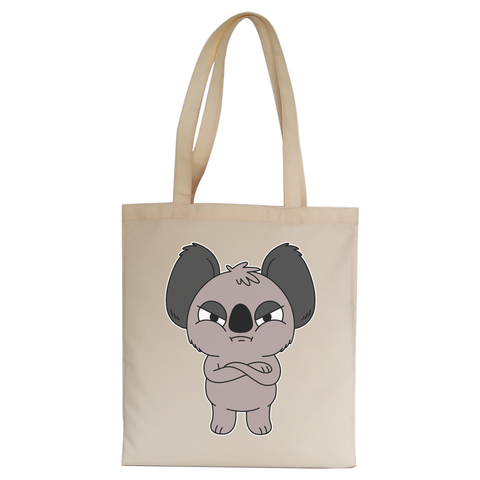 Angry koala tote bag canvas shopping - Graphic Gear