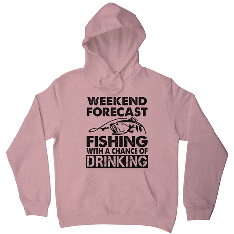 Weekend forecast fishing funny hoodie - Graphic Gear