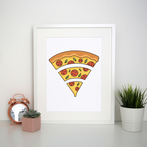 Wifi pizza food print poster wall art decor - Graphic Gear