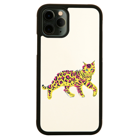 Colorful bengal cat iPhone case cover 11 11Pro Max XS XR X - Graphic Gear