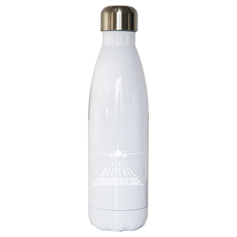 Aviation quote water bottle stainless steel reusable - Graphic Gear