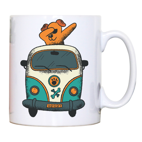 Dabbing dog van mug coffee tea cup - Graphic Gear