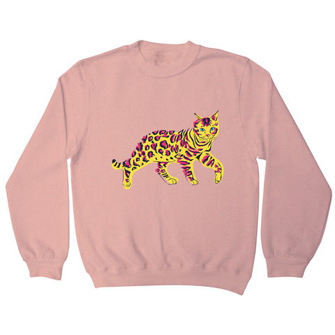 Colorful bengal cat sweatshirt - Graphic Gear