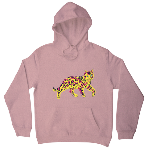 Colorful bengal cat hoodie - Graphic Gear