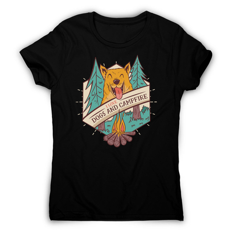 Dogs and campfire women's t-shirt - Graphic Gear