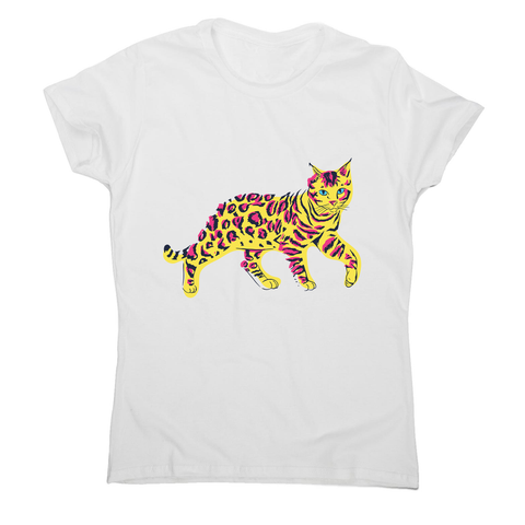 Colorful bengal cat women's t-shirt - Graphic Gear