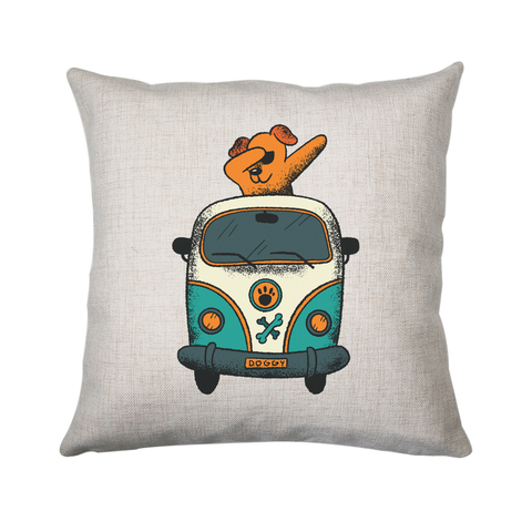 Dabbing dog van cushion cover pillowcase linen home decor - Graphic Gear