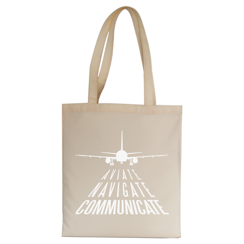 Aviation quote tote bag canvas shopping - Graphic Gear