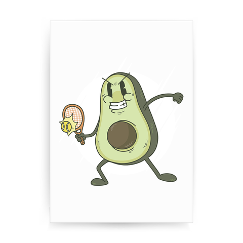 Avocado tennis print poster wall art decor - Graphic Gear