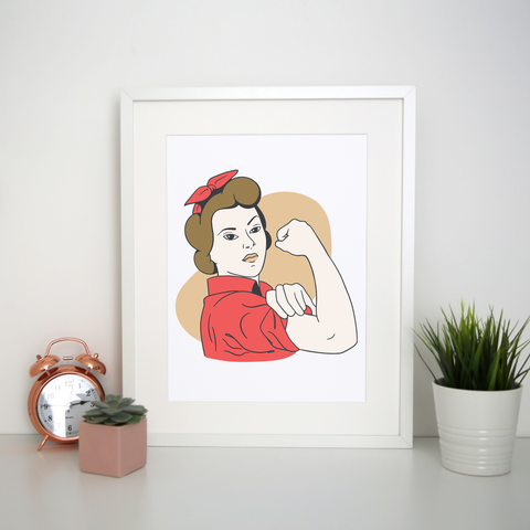Rosie the riveter print poster wall art decor - Graphic Gear