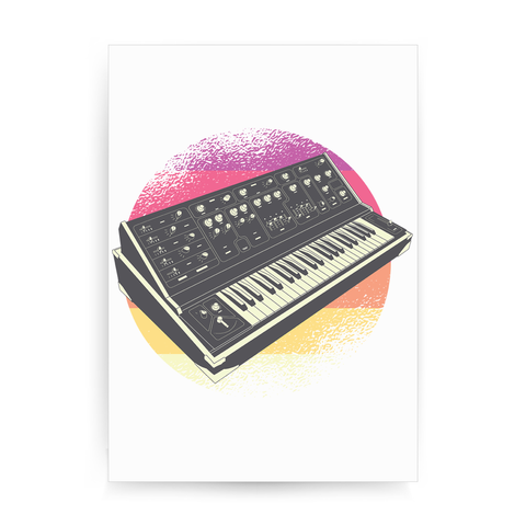 Synthesizer Retro print poster wall art decor - Graphic Gear