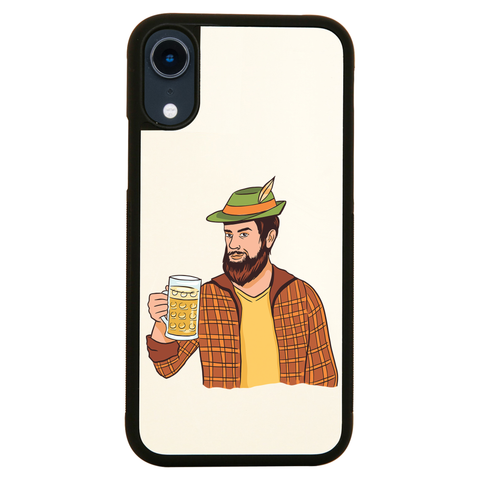 Hipster man with beer iPhone case cover 11 11Pro Max XS XR X - Graphic Gear
