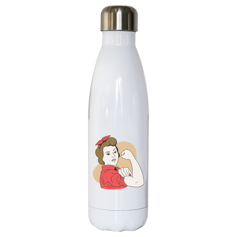 Rosie the riveter water bottle stainless steel reusable - Graphic Gear