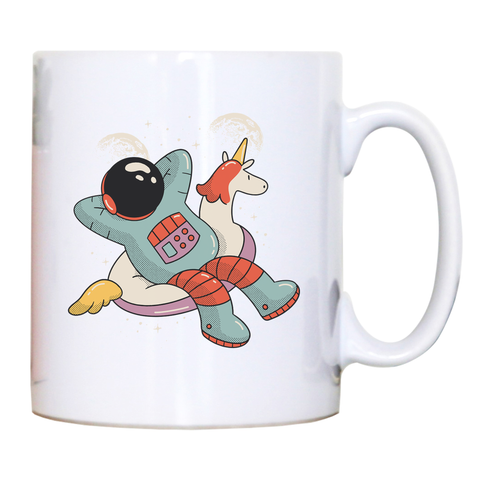 Chilling austronaut unicorn mug coffee tea cup - Graphic Gear
