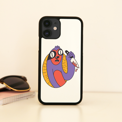 Sloth with knife iPhone case cover 11 11Pro Max XS XR X - Graphic Gear