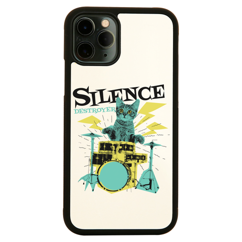 Silence destoyer cat playing drums iPhone case cover 11 11Pro Max XS XR X - Graphic Gear