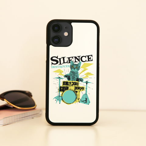 Silence destoyer cat playing drums iPhone case cover 11 11Pro Max XS XR X - Graphic Gear