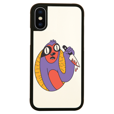Sloth with knife iPhone case cover 11 11Pro Max XS XR X - Graphic Gear
