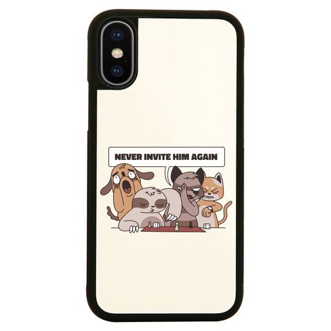 Animals playing with sloth funny iPhone case cover 11 11Pro Max XS XR X - Graphic Gear