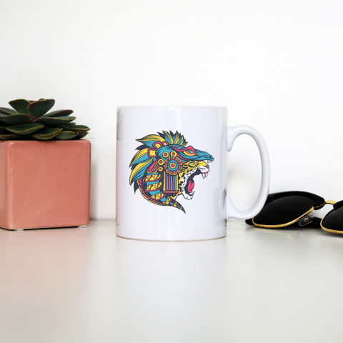 Huichol jaguar mug coffee tea cup - Graphic Gear