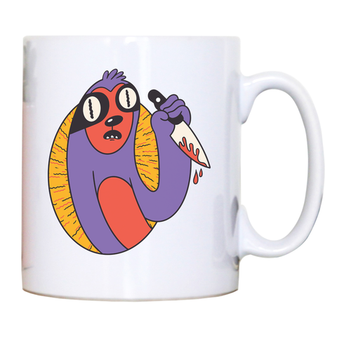 Sloth with knife mug coffee tea cup - Graphic Gear