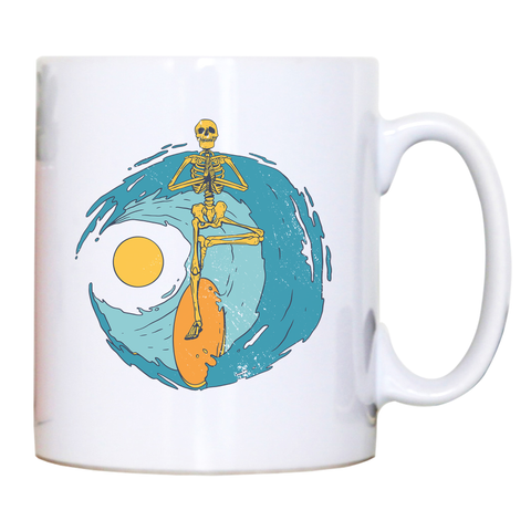 Surfer skeleton mug coffee tea cup - Graphic Gear