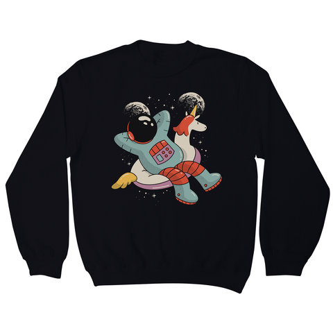 Chilling austronaut unicorn sweatshirt - Graphic Gear