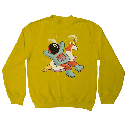 Chilling austronaut unicorn sweatshirt - Graphic Gear