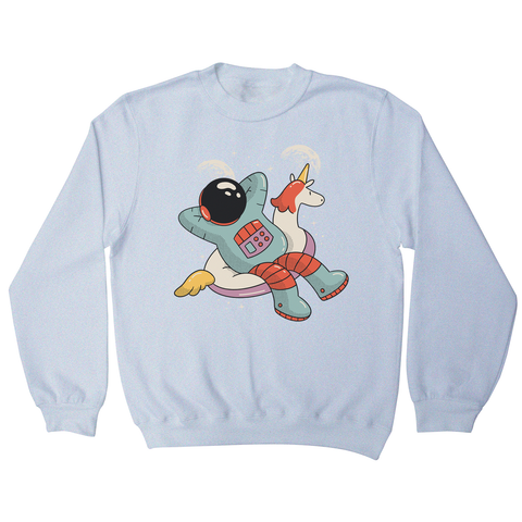 Chilling austronaut unicorn sweatshirt - Graphic Gear