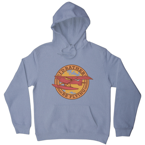 Airplane flying badge hoodie Grey