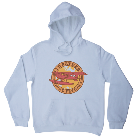 Airplane flying badge hoodie White