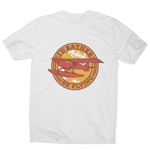 Airplane flying badge men's t-shirt White
