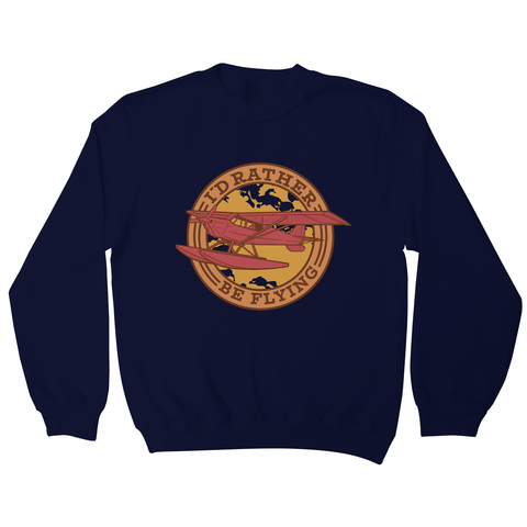 Airplane flying badge sweatshirt Navy