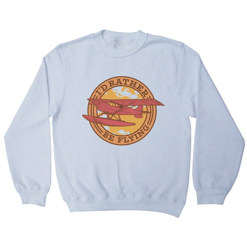 Airplane flying badge sweatshirt White