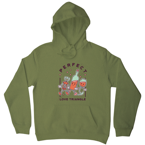 Alcoholic friends hoodie Olive Green