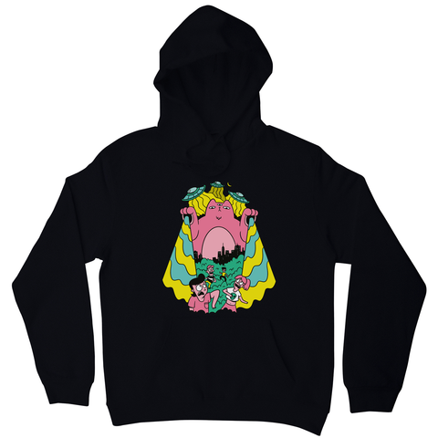 Alien cat hoodie Black