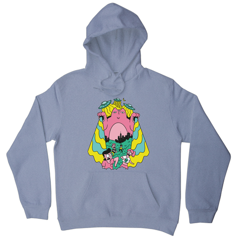 Alien cat hoodie Grey