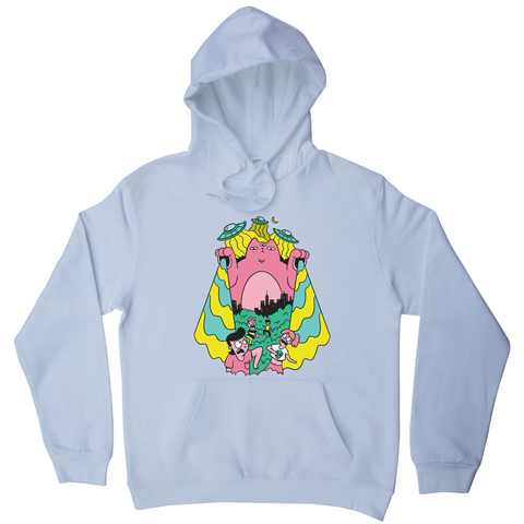 Alien cat hoodie White